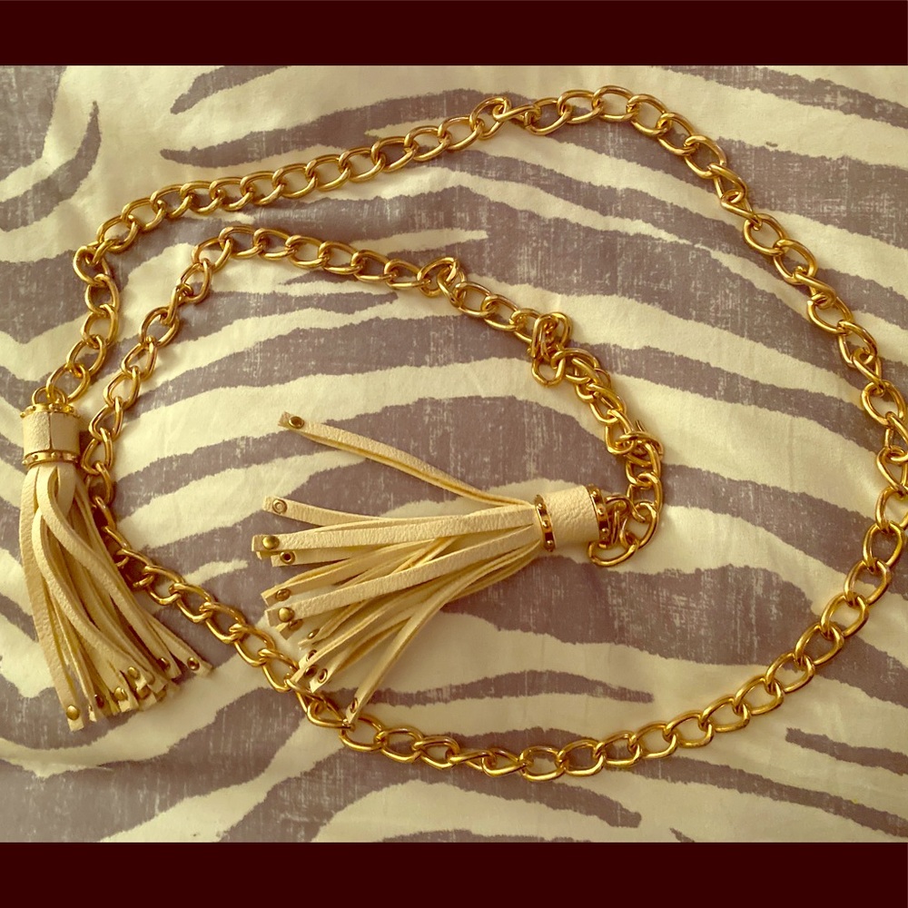 Gold chain link belt